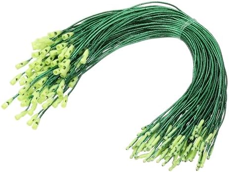 PATIKIL Christmas Ornament Hooks, 100 Pcs LED String Light Hanging Cable Holiday Decor Gift Tag Hanger with Snap Lock for Valentine's Halloween, Green by PATIKIL