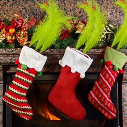 8Pcs Christmas Tree Topper, 16.9 Inch Green Lime Curly Tree Picks with Red Glitter Balls Xmas Artificial Green Ornaments Stems for Christmas Tree Wreath Decorations Home Party Crafts Decor - Image 4