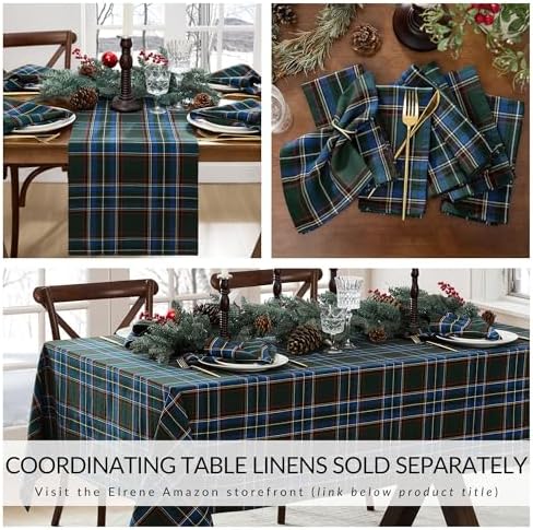 Threadmade Stowe Tartan Plaid Tree Skirt, Green - 48" W x 48" L - Image 5