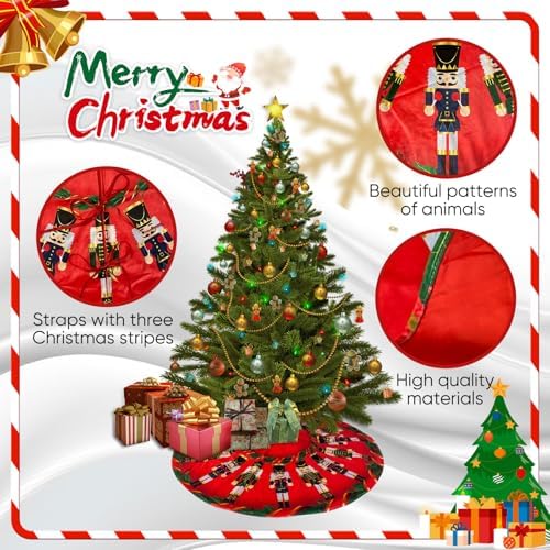 36 Inch Christmas Tree Skirt, Marching Nutcrackers Theme - Image 5
