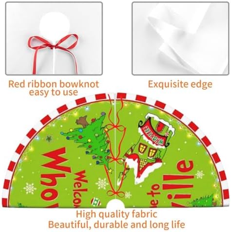 Christmas Tree Skirt Gr Tree inch Skirt 30 Inch ?€? Red and Green Holiday Tree Skirt for Xmas Decorations & Home Decor 1 - Image 3