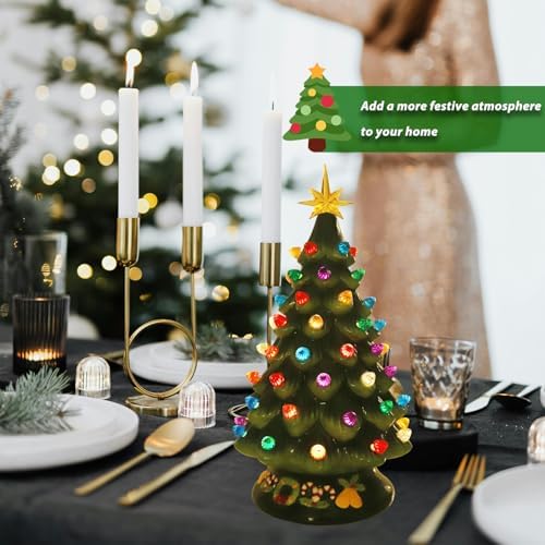 Vintage Ceramic Christmas Tree Replacement Bulbs - 140Pcs Medium Light Bulbs Ornaments and 3Pcs Topper Stars - Image 5