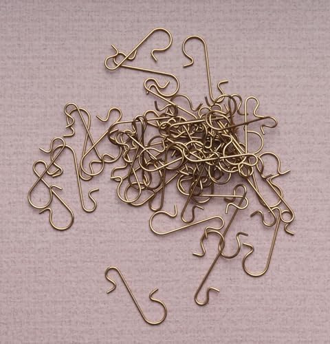 sowaka 50 Pcs Christmas Ornament Hooks Small Metal Wire 3 x 1 cm S Shape Hangers for Christmas Tree Decorations Crafting Supplies (Gold) - Image 3