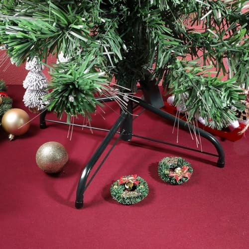 Christmas Tree Stands for Artificial Trees: Small Christmas Tree Base Replacement Iron Christmas Tree Metal Stand for Christmas Tree (15.7 x 15.7 x 4.9 inch) - Image 2