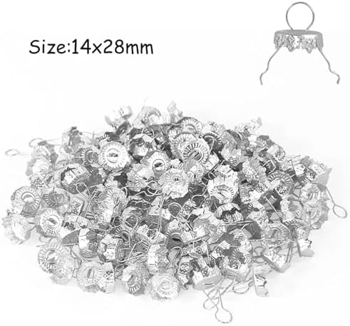 Ornament Caps 400 Pcs Christmas Ball Caps Gold Silver Removable Metal Hanger Home Xmas Tree DIY Decoration Balls Accessories(Mix) - Image 4
