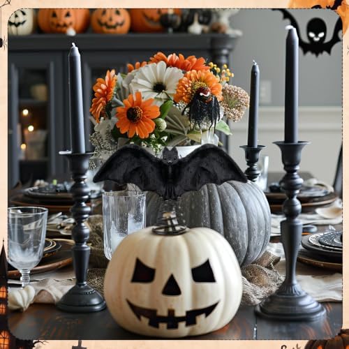 Suncalla 11 Inch Halloween Bat Tree Topper, Spooky Christmas Tree Topper - Image 5