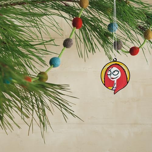 Hallmark Disney Tim Burton's Nightmare Before Christmas 5" Miniature Christmas Tree Topper and Mini Ornaments, Set of 5, Shatterproof - Image 3