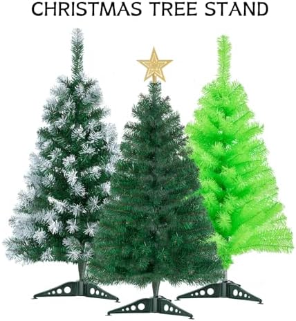 Christmas Tree Stand, Plastic Xmas Tree Stand Green Replacement Xmas Tree Stand Base for Mini Artificial Christmas Tree Small Fake Tree, 0.75 inch in Diameter - Image 4