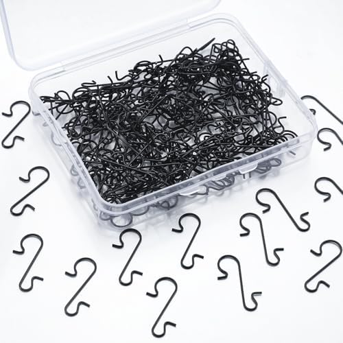 Tatuo 200 Pieces Christmas Ornament Hooks Ornament Hangers Xmas Metal Wire Hooks with Storage Box for Christmas Tree Decoration (Black) by Tatuo
