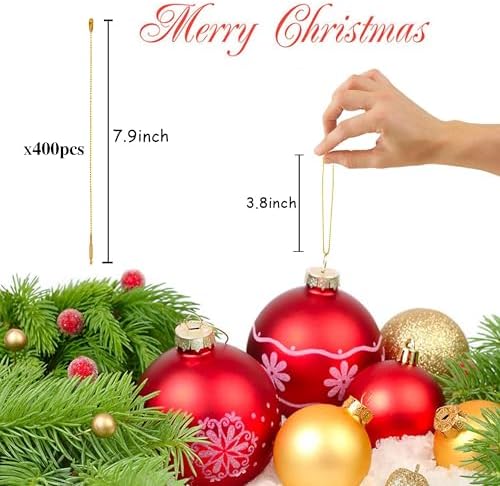Christmas Tree Ornament String Hanger Precut Ribbon Hook with Snap Fastener - Image 3