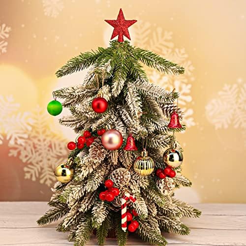 Hanaive 3 Pcs Mini Christmas Tree Topper Small Star, Multi, 2.36'', Glitter - Image 3