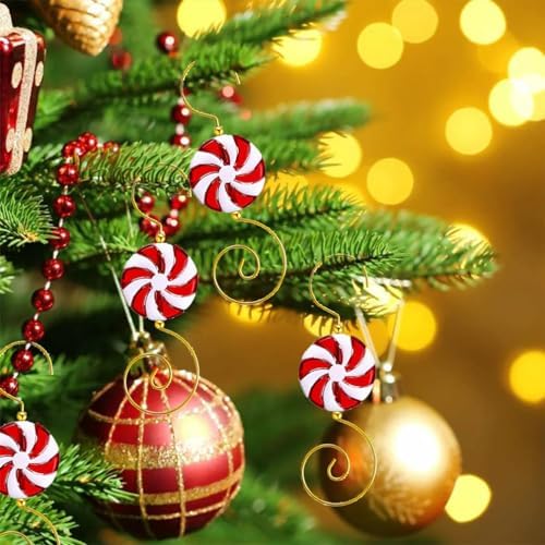 Christmas Ornament Hooks Candy, 20 Piece Candy Bead Wire Hangers for Christmas Tree Decorating - Image 5