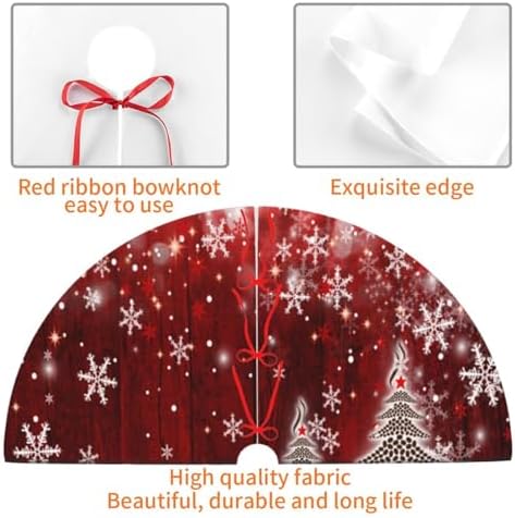 Christmas Tree Skirt Christmas Xmas Tree Snowflake 36 Inch for Xmas New Year Nightmare Before Christmas Decorations Lobby Home - Image 3