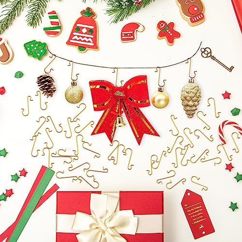 200 Pack Gold Ornament Hooks - Christmas Tree Decoration Hangers - Image 5
