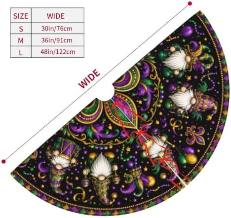 Gnome Christmas Tree Skirt Tree Mat for Xmas Holiday Party Decorations Indoor Outdoor 36 Inch - Image 5