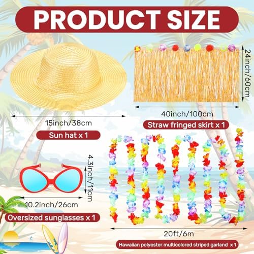 4 Pcs Hawaiian Christmas Tree Decoration for Tropical Christmas - Image 2