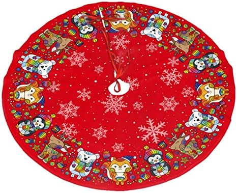 Merry Christmas Tree Skirt Christmas Tree Ornaments Tree Skirt for Christmas Decoration 48" by Majoug