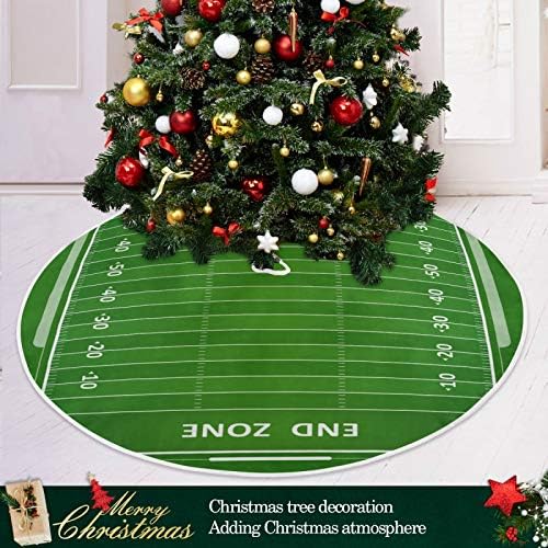Blueangle 47.2 Inch American Football Field Christmas Tree Skirt Soft Polyester Skirt for Merry Christmas Party Christmas Tree Decoration - Image 6