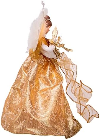 Kurt S. Adler 12-Inch UL 10 Clear Light Gold Angel Treetop, Multicolor - Image 3