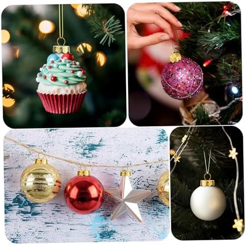Ornament Caps 100Pcs Secure Metal Christmas Ornament Hooks Replacement Hangers for Christmas Tree, Porcelain, Ceramic or Glass Decoration, 20mm, Golden - Image 2