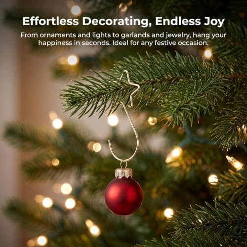 Wakauto 160pcs Ornament Hooks, Star Shaped Christmas Ornament Hangers - Image 3