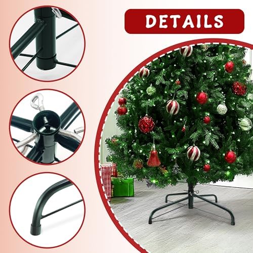 16 Inch Metal Christmas Tree Stand for 4 to 6ft Christmas Trees, Heavy Duty Folding Christmas Tree Stand, Universal Artificial Christmas Tree Stand Replacement - Image 3