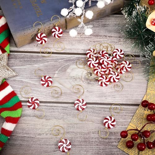 Hotop 20 Pieces Christmas Ornament Hooks Candy Ornament Hooks Candy Bead Wire Hangers Tree Decorating Hangers Decor for Christmas Tree Decoration - Image 6