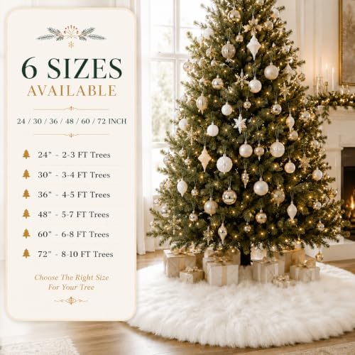 36 Inch Christmas Tree Plush Skirt Decoration for Merry Christmas Party Faux Fur Christmas Tree Skirt Decorations - Image 5