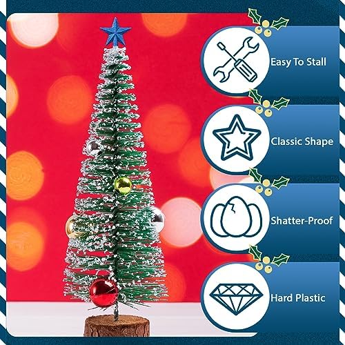 Hanaive Christmas Tree Topper Mini Star Small,Blue,1.77 Inch,Glitter - Image 2