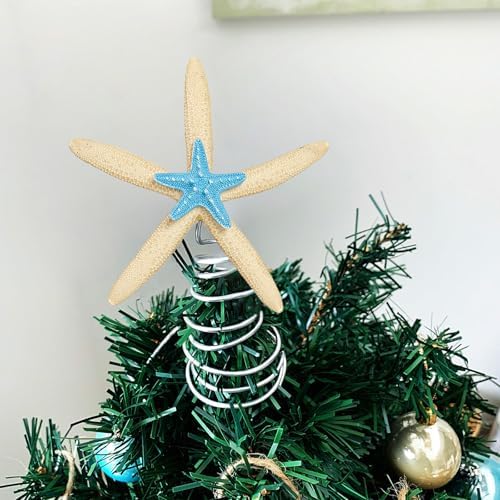 Summer Tree Topper, Starfish Christmas Tree Topper, Summer Tree Ornaments Christmas Tree Decor for Holiday Xmas Party Home (Starfish, One Size) - Image 2