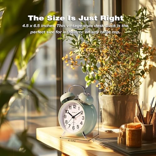 AYRELY?? Super Loud Twin Bell Alarm Clock for Heavy Sleepers,4.5 Inch - Image 3