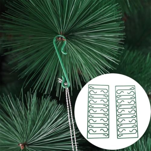 100Pcs Christmas Tree S-Shaped Hooks,Christmas Ornament Hangers Weatherproof Plastic Hooks Clear Accessories Home Decoration, Party Supplies for Tree Wreath - Image 7