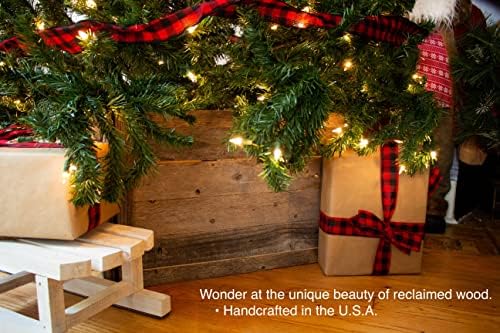 BARNWOODUSA Christmas Tree Collar or Box Made of Reclaimed Wood Rustic Skir - Image 2