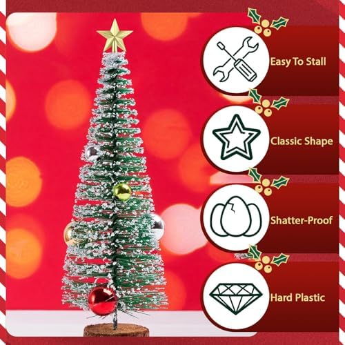 Hanaive 3 Pcs Mini Christmas Tree Topper Small Star Christmas Treetop Ornaments for Mini Tree Holiday Decorative Star for Xmas Home Decor(Gold,1.77 Inch) - Image 3