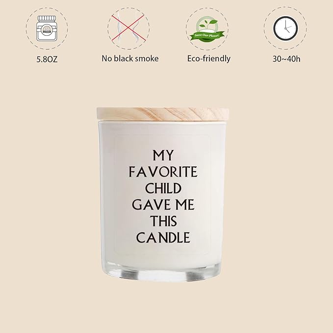 Gifts for Mom from Daughter Son - Funny Birthday & Mothers Day & Thanksgiving & Christmas Gifts, Lavender Candles(5.8oz)