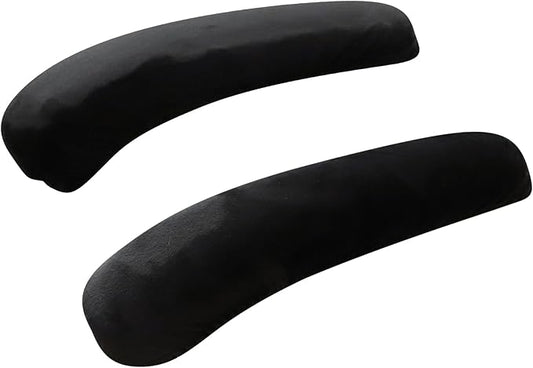 FORCHEER Office Chair Armrest Covers 12-15 Inch Velvet Elastic Black Arm Rest Covers for Desk Computer Chairs Washable