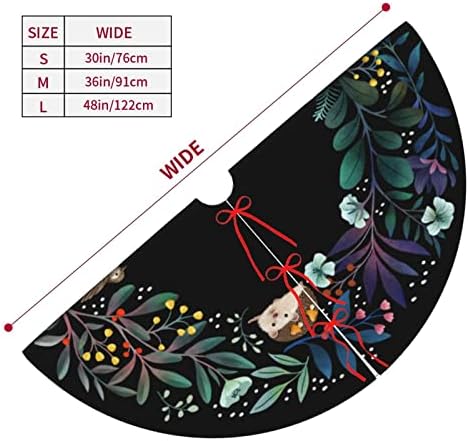 Forest Wreath Christmas Tree Skirt 48" for Xmas Holiday New Year Party Circle Tree Mat Ornaments Decoration - Image 3