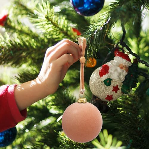Daifunli 100 Pcs Christmas Velvet Ornament Strings Adjustable Ornament Hooks Non Slip Hangers Hooks Tree for Christmas Tree Decorations(Gold) - Image 6