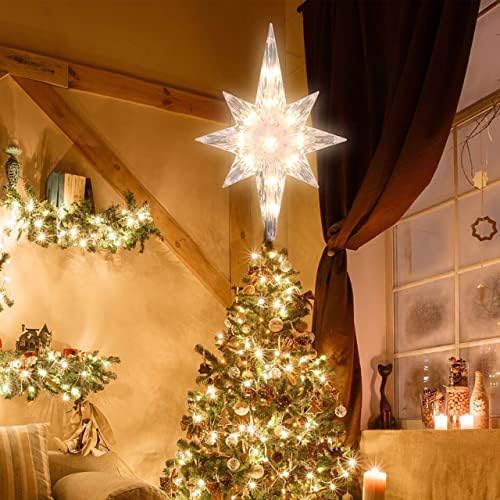 12 Inch Christmas Tree Topper, Bethlehem Star with 10 Lights for Home Xmas Tree Decor (Warm White) - Image 3