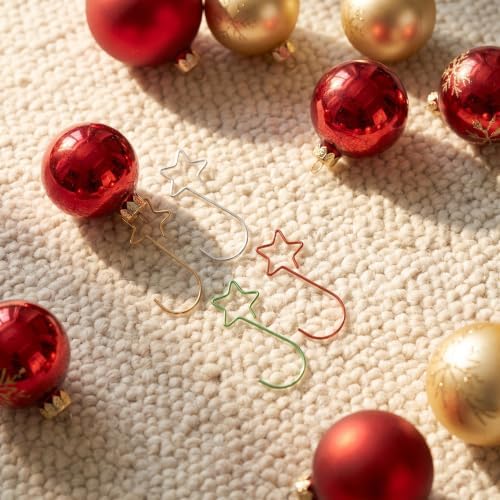 Wakauto 160pcs Ornament Hooks, Star Shaped Christmas Ornament Hangers - Image 6