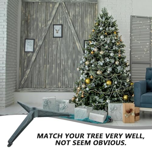 Luxshiny Christmas Tree Stand 12inch Plastic Replacement Artificial Xmas Tree Base Holder Compact Design for Holiday Winter Decor - Image 6