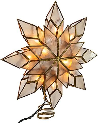 Kurt Adler UL 10L Capiz Clear Star Treetop - Image 4