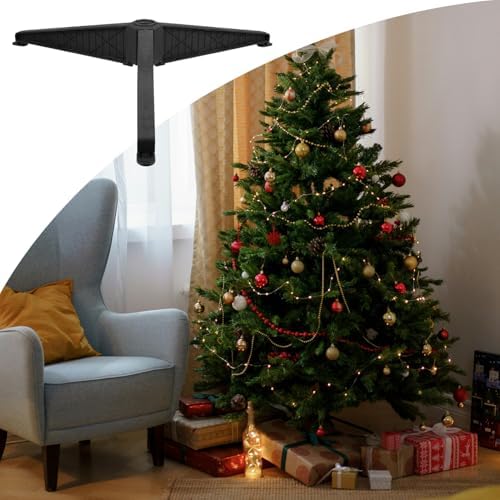 LIOOBO Christmas Tree Replacement Stand: Plastic Christmas Tree Base for Artificial Trees, 0.74 in Hole 12 Leg - Image 5
