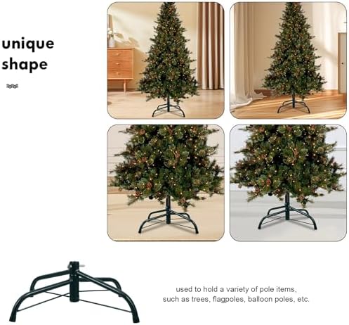 NUOBESTY Christmas Tree Stand Folding Metal Iron Base for Artificial Tree with 0. 75 Inch Hole, Black 35cm - Image 6