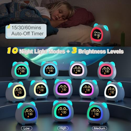 ANALOI Alarm Clock for Kids, Ok to Wake Clock for Girls, Sleep Training - Image 5