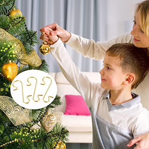 Tatuo 400 Pieces Christmas Ornament Hooks Ornament Hangers Xmas Metal Wire Hooks with Storage Box for Christmas Tree Decoration (Gold) - Image 6
