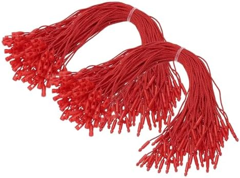 PATIKIL Christmas Ornament Hooks, 200 Pcs LED String Light Hanging Cable Holiday Decor Gift Tag Hanger with Snap Lock for Valentine's Halloween, Rose Red by PATIKIL
