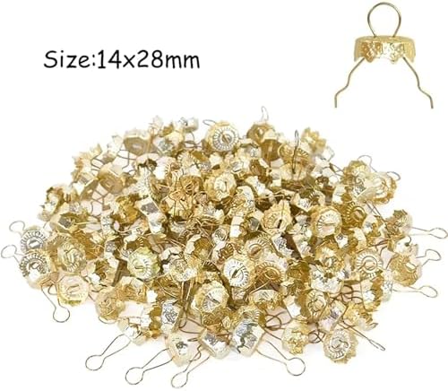 Ornament Caps 400 Pcs Christmas Ball Caps Gold Silver Removable Metal Hanger Home Xmas Tree DIY Decoration Balls Accessories(Mix) - Image 3