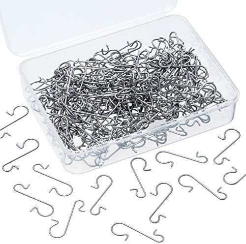 Tatuo 280 Pieces Christmas Ornament Hooks Ornament Hangers Xmas Metal Wire Hooks with Storage Box for Christmas Tree Decoration (Silver) by Tatuo