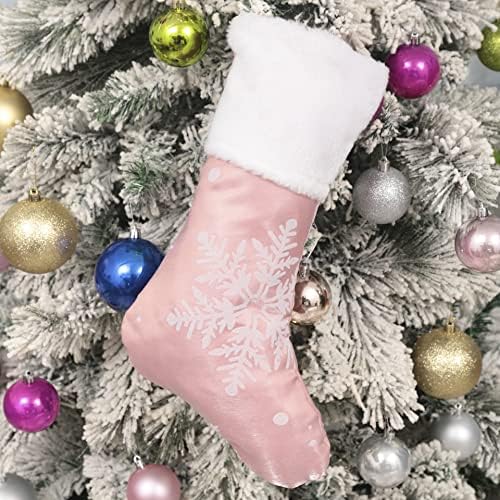 Flash World 36 Inch Large Christmas Tree Skirt Xmas Soft Cover Mat Decor Snowflake Collar Farmhouse Tree Skirt for Holiday Ornaments Party Home Indoor Decorations (FIocking Pink, 36INCH) - Image 6